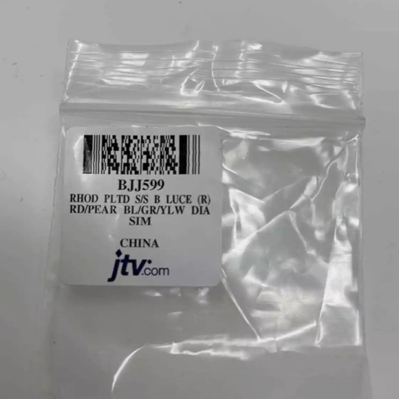 Rhodium Bella Luce Diamond Simulant Necklace .925 Sterling Silver Chain - Picture 4 of 4